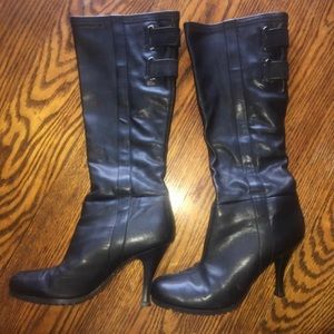 Faux leather boots